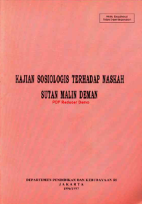 Image of Kajian Sosiologis Terhadap Naskah Sutan Malin Deman